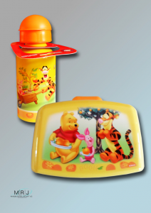 Trinkflasche und Brotbüchse mit Winnie Pooh Motiv